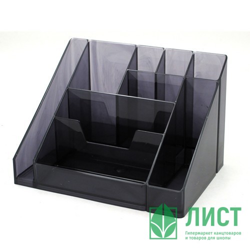 Подставка для канцелярских принадлежностей (СТАММ) КАСКАД тонированный серый арт.ОР14