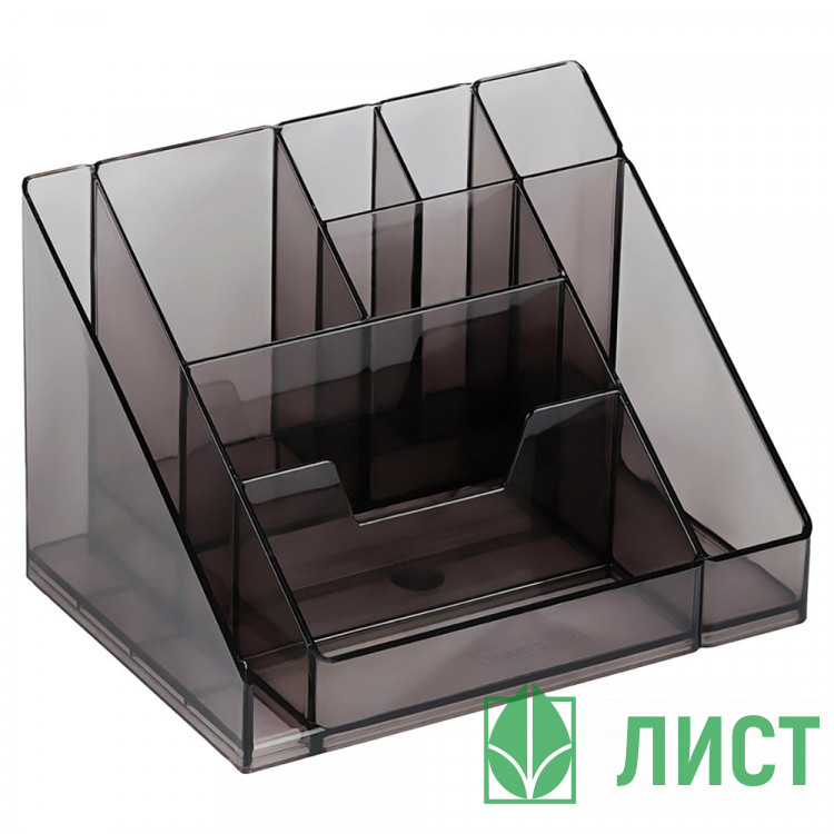 Подставка для канцелярских принадлежностей (СТАММ) КАСКАД тонированный серый арт.ОР14