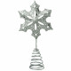 Наконечник 10,2*4,4*20см "Снежинка" цв.серебро арт.89023