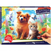 Картина по номерам холст на подрамнике 30x40 см Мульти Арт Друзья арт.CANV30X40-115976