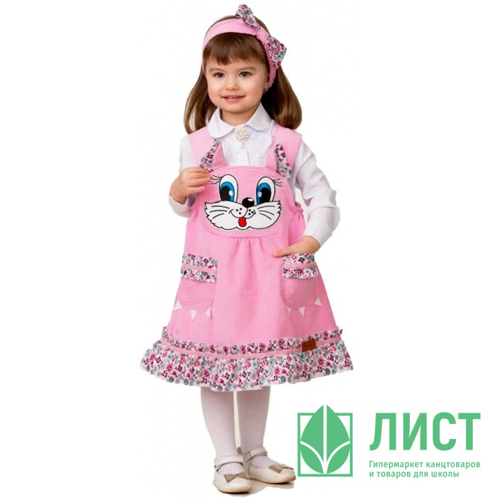 Костюм для девочки Кошечка Царапка (сарафан,повязка) р.24/98-30/116 арт.5903