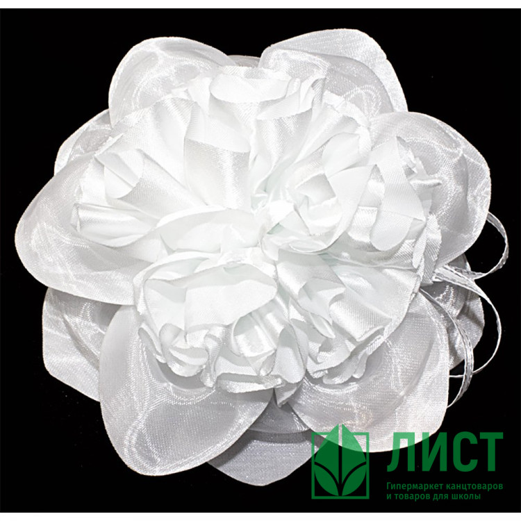 Бант для волос белый Arco Carino 10см арт.1003