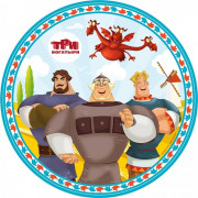 Тарелки бумажные "Три Богатыря" 6шт/наб. D-18см арт.63988024