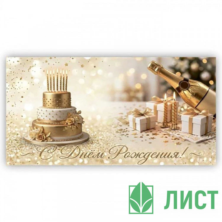 Конверт для денег С Днем Рождения арт.5КХ-00349