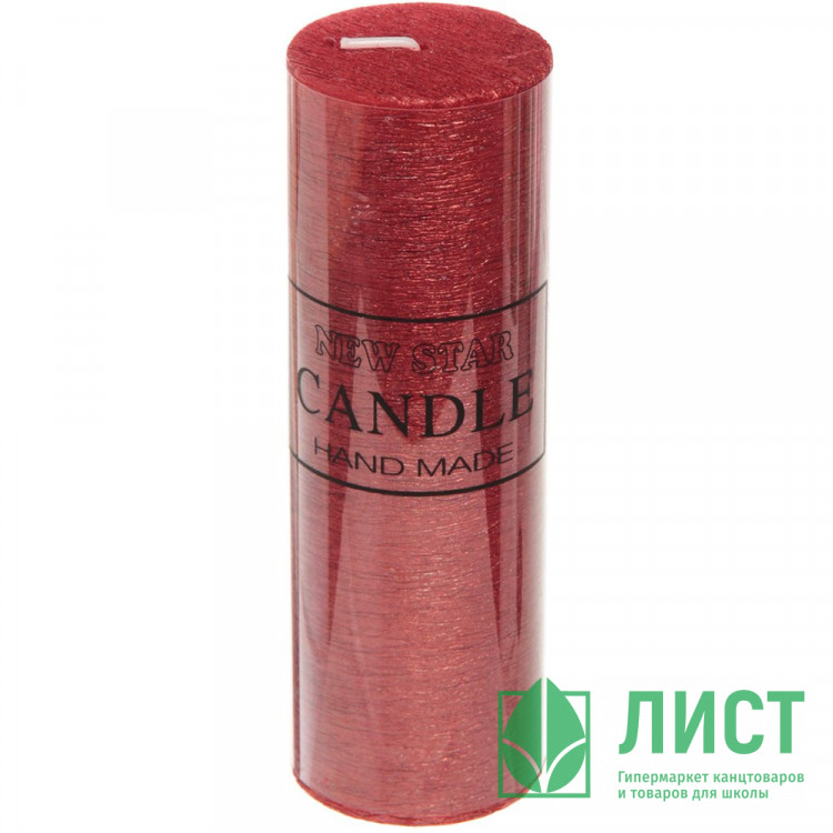 Свеча столбик "New Star ZD-074" 05*15см цв.красный арт.114-146