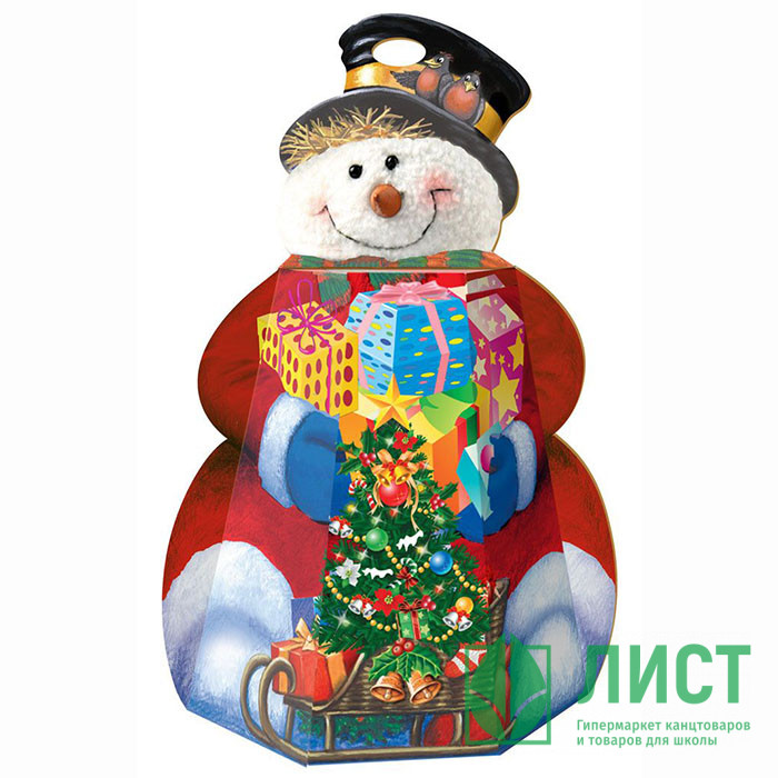 Коробка подарочная 1,5кг "Снеговик" 18*25см