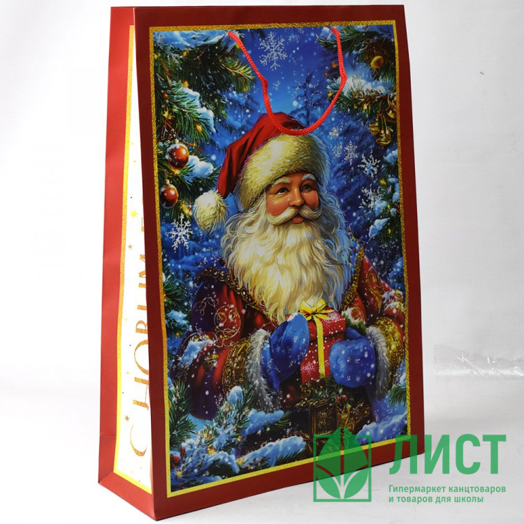 Пакет подароч. бумаж. 33*45,7см "Дед Мороз" арт.95784FE