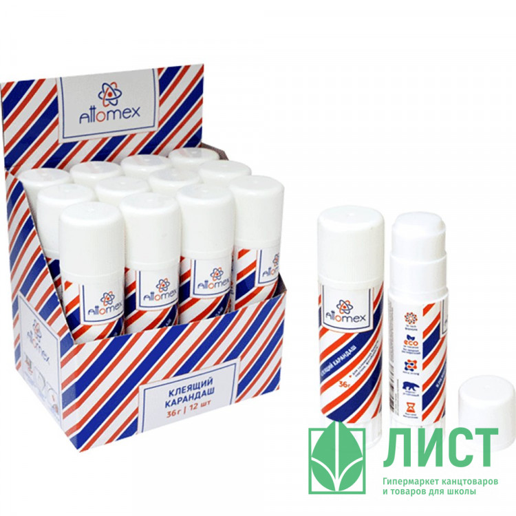 Клей-карандаш 36г Attomex PVA основа арт.4042303 (Ст.12/324)