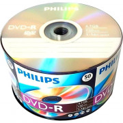 Диск DVD-R Philips 4.7 Gb, 16x, Bulk (50), Ink Printable, УПАКОВКА