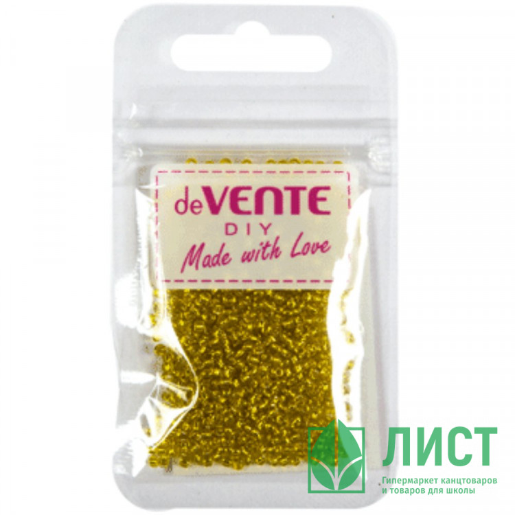 Бисер круглый 2мм 10гр deVENTE металлизированный желтый арт.8001355