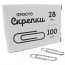 Скрепки металлические 28мм овальные 100шт/уп. без покрытия Globus арт.C28-100 - 