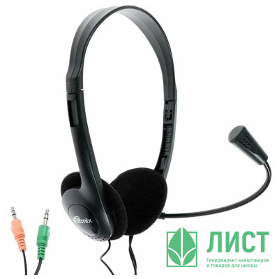 Наушники мониторные провод. Ritmix rh-512M цв.черный Наушники мониторные провод. Ritmix rh-512M цв.черный