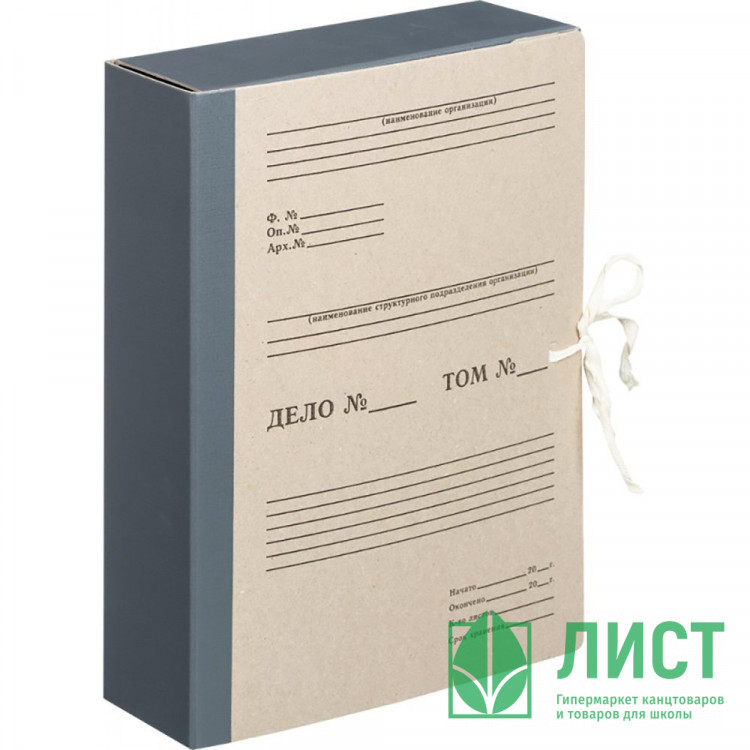 Папка архивная  80мм картон/бумвинил Дело на 4-х завязках арт.1047276 (Ст.20)