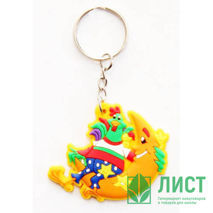 Брелок СИМВОЛ ГОДА "Петушок на луне" 5см арт.42229/48