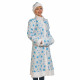 Костюм взрослый Снегурочка лайт МИДИ (халат,шапка,муфта) р.46-48/165 цв.бел/голубой арт.00-1065-M