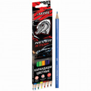 Карандаши цветные (deVENTE) Never Stop 6 цветов 2М 2,8 мм шестигранные арт.5021416