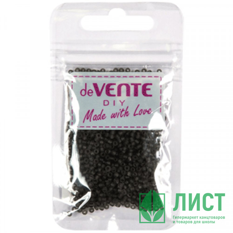 Бисер круглый 2мм 10гр (deVENTE) Frosted полупрозрачный серый арт.8001369