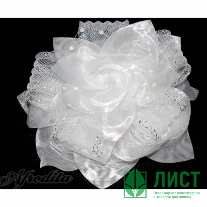 Бант для волос белый Arco Carino 15см арт.123