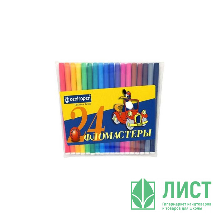 Фломастеры (Centropen) Пингвины 24 цвета арт.7 7790 2486