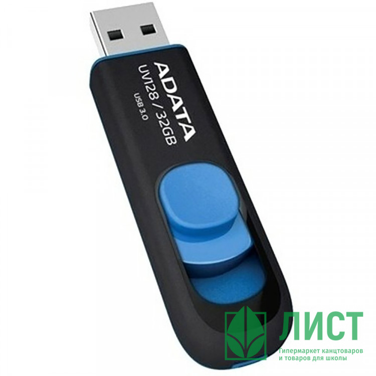 Флеш диск 32GB USB 3.2 A-DATA UV128 черно-синий