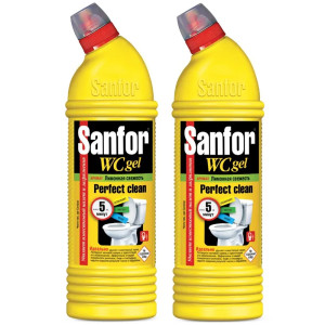 Чистящее средство для сантехники Sanfor 750г WC gel, лимонная свежесть арт.1550 (Ст.15)