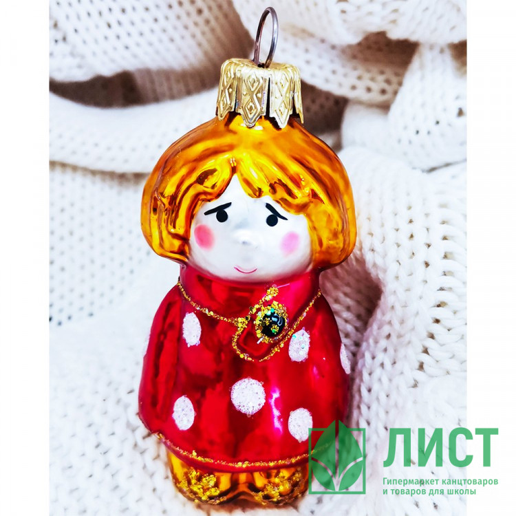 Украшение декоративное стекло 09см "Домовой" п/у арт.ФУ-442