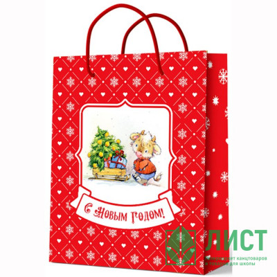 Пакет подарочн. 32*26см бумаж. &quot;Телёнок Яшка&quot; арт.230-042 Пакет подарочн. 32*26см бумаж. "Телёнок Яшка" арт.230-042