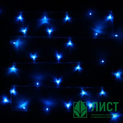 Гирлянда электрическая для дома точечная 5,5м 50LED цвет синий (светлый провод) 8режимов арт.127-014 Гирлянда электрическая для дома точечная 5,5м 50LED цвет синий (светлый провод) 8режимов арт.127-014