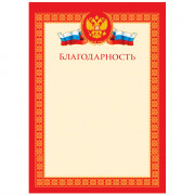 Бланк Благодарность А4  мелованный картон 190 г/м² арт.Б4_61447 (Ст.100)
