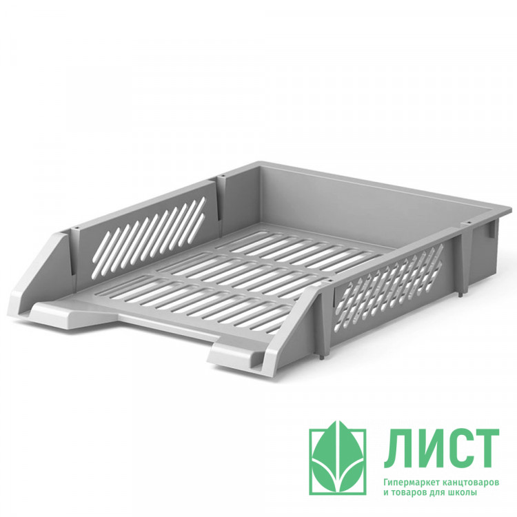 Лоток для бумаг решетчатый 1 секция серый ErichKrause Classic арт.13392 (Ст.1)