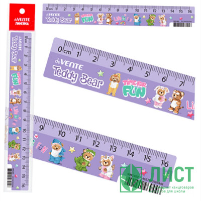 Линейка 16см (deVENTE) Teddy Bear арт.5091403 Линейка 16см (deVENTE) Teddy Bear арт.5091403