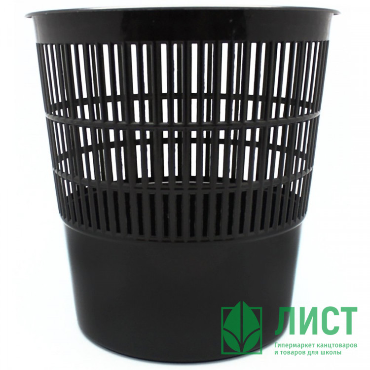 Корзина для мусора 10л решетчатая черная