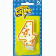 Свеча ЦИФРА 4 7,6см арт.1502-0143