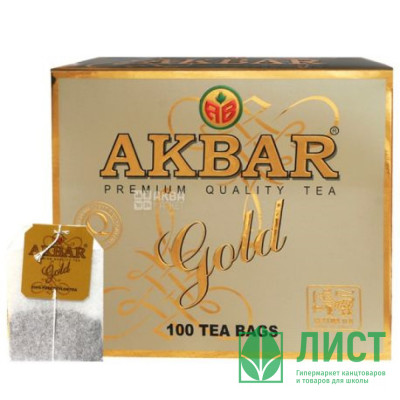 Чай Акбар 100пак. &quot;Голд&quot; черный (Ст.6) Чай Акбар 100пак. "Голд" черный (Ст.6)