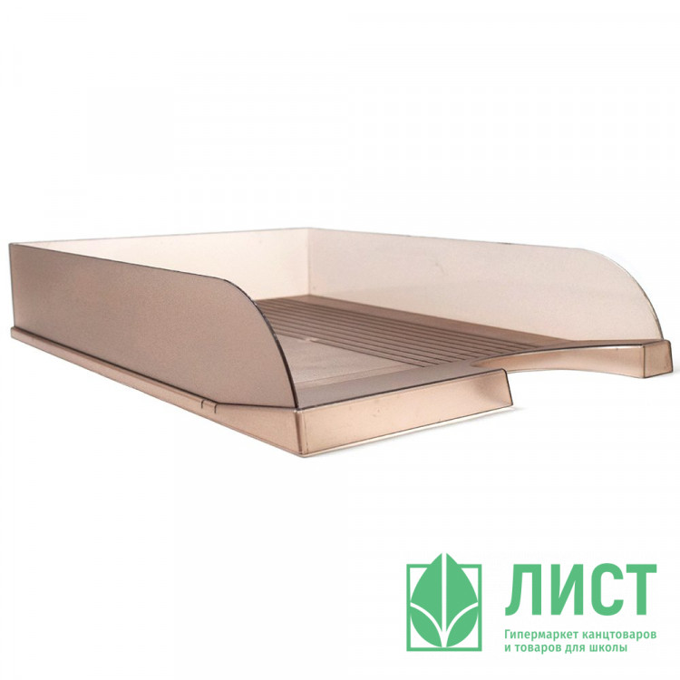 Лоток для бумаг литой 1 секция тон/коричневый deVENTE арт.3041805