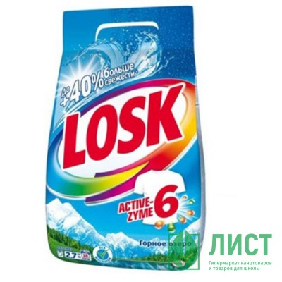 Стиральный порошок Losk 2700г Автомат Горное озеро Стиральный порошок Losk 2700г Автомат Горное озеро