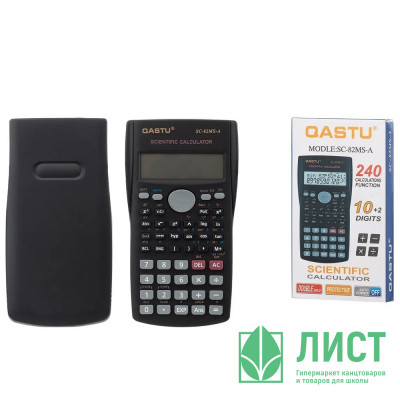 Калькулятор научный 240ф MC 88*23*165мм (SC-82MS-A) черный, одинарное питание Калькулятор научный 240ф MC 88*23*165мм (SC-82MS-A) черный, одинарное питание