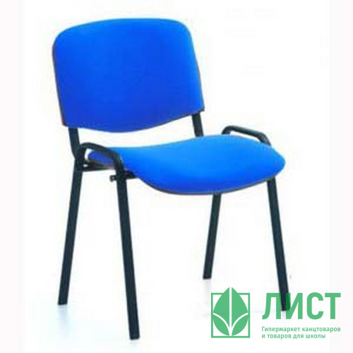 Стул офисный Rio (ИЗО) каркас черный, ткань синяя арт.Л-10,Л-11