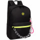 Рюкзак для девочек Grizzly арт.RXL-623-2/3 черный 26х38х12 см