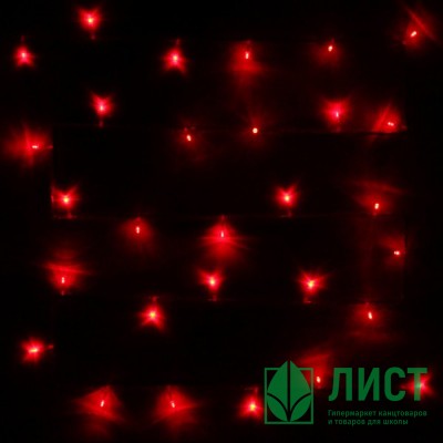 Гирлянда электрическая для дома точечная 5,5м 50LED цвет красный (светлый провод) 8режимов арт.127-016 Гирлянда электрическая для дома точечная 5,5м 50LED цвет красный (светлый провод) 8режимов арт.127-016