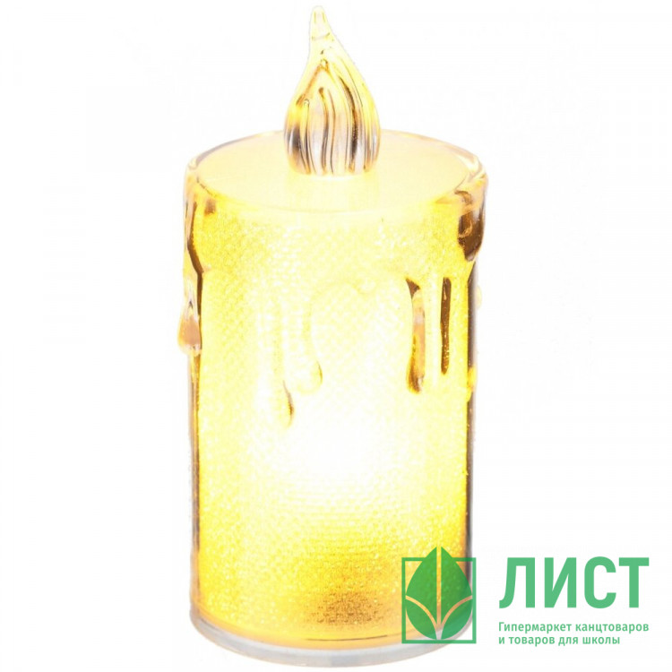 Свеча LED на батарейках (3*LR54) 3,5*8см арт.804995 (Ст.24)