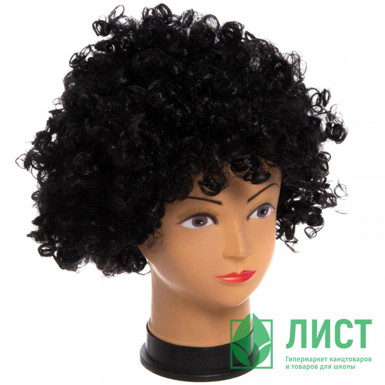 Парик карнавальный "Афро кудри" цв.черный арт.772-034