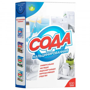 Сода кальцинированная 600г (Ст.24) (Флора) коробка
