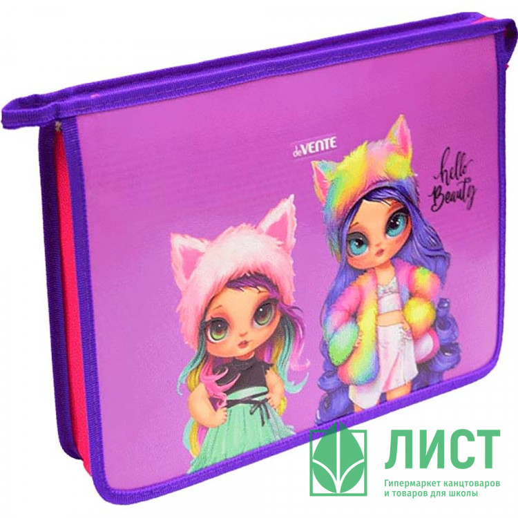Папка школьная для тетрадей А4 на молнии (deVENTE) Beauty арт. 8053309