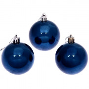 Набор шаров 06см 03шт/наб. "Глянец" сапфир арт.201-0837