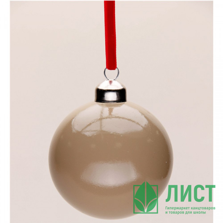 Шар пластик 08см глянцевый цв.коричневый 137 арт.РШ2537