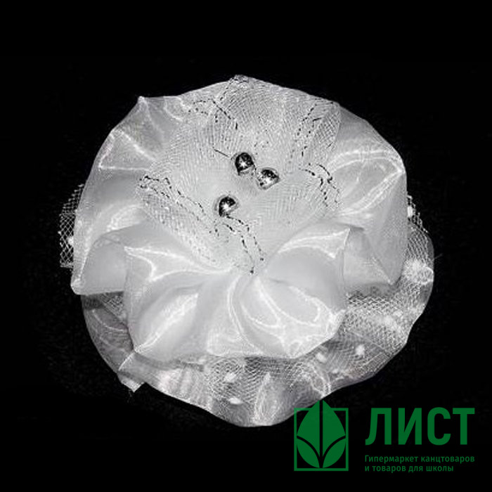 Бант для волос белый Arco Carino 13 см арт.106-1