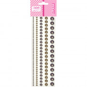 Наклейки-стразы акриловые deVENTE Жемчужины круглые цвет шоколадного опала 5 размеров арт.8002557