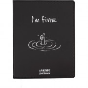 Дневник школьный гибкая обложка кожзам deVENTE Я в порядке (I'm fine) шелкография, отстрочка, ляссе арт.2021611