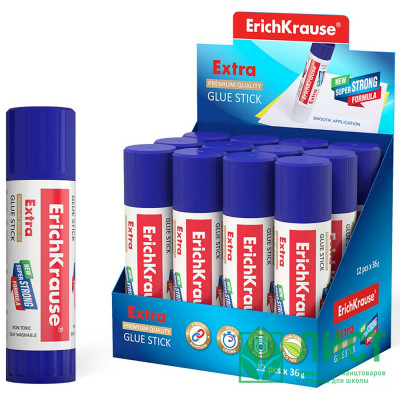 Клей-карандаш 36г ErichKrause Extra арт.14443 (Ст.12/288) Клей-карандаш 36г ErichKrause Extra арт.14443 (Ст.12/288)